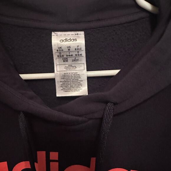 Adidas Fleece Hoodie Navy Pink - Picture 5 of 5